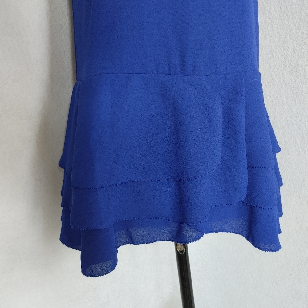 Banana Republic Cobalt Blue Flowy Peplum Top - Picture 3 of 5